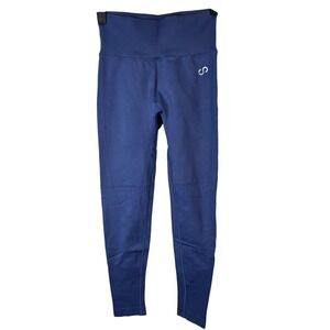 Curves N Combatboots Workout‎ Leggings Blue Ruched Butt Lift Activewear